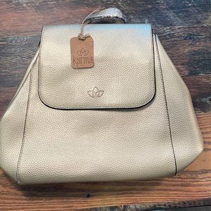Gold Karma backpack purse